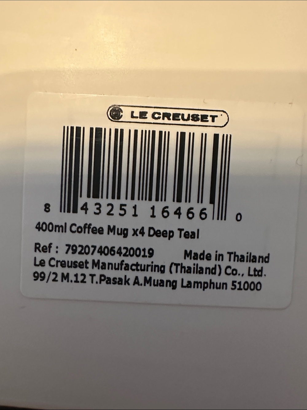 Le Creuset Ceramic Mug Set of 4 - Picture 7 of 8